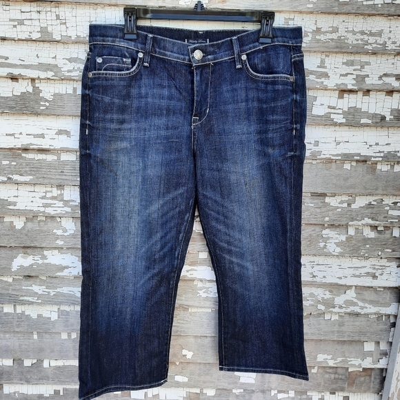 🌟 FIDELITY Denim Bella blue opal Capri Jeans size 31 - Picture 3 of 8